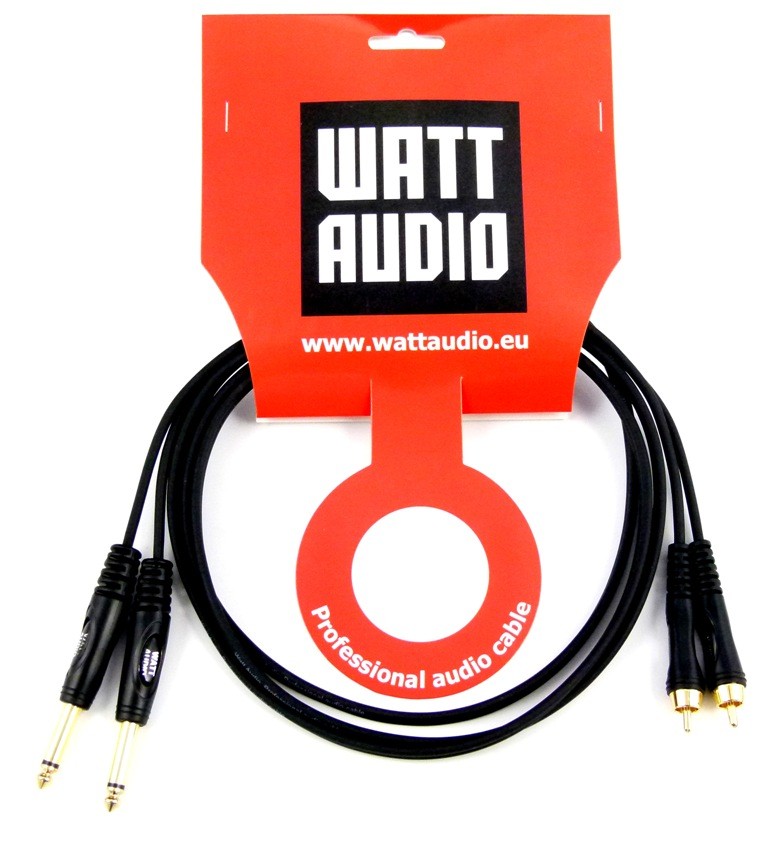 Watt Audio Kabel 2x RCA 2x Jack mono 2m