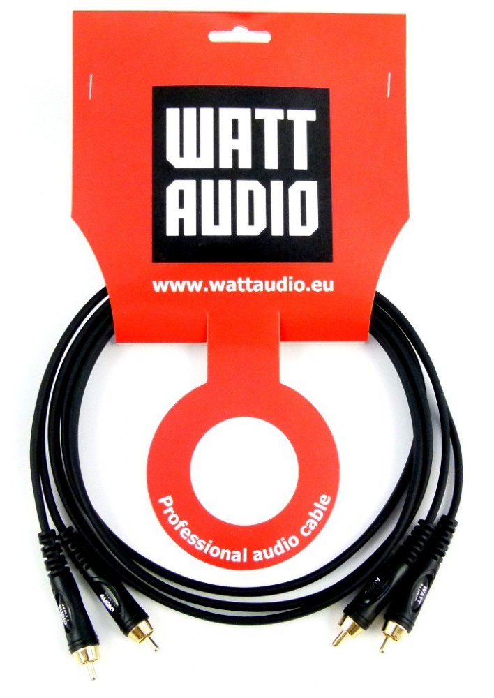 Watt Audio Kabel 2x RCA stereo 1m