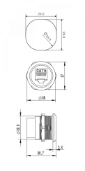Roxtone RAD24-C6 - zásuvka typu RJ45 CAT6