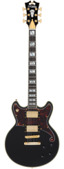 D’Angelico Deluxe Brighton Solid Black - elektrická kytara
