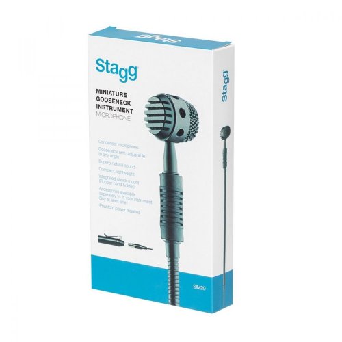 Stagg SIM20 - inštrumentálny mikrofón s husím krkom