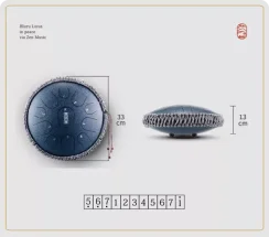 Hluru TB11-14-NavyBlue - 11 tónový 14" prémiový tongue drum