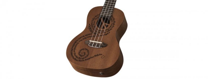 Luna Mahogany Maluhia Peace Concert - ukulele koncertowe elektryczne