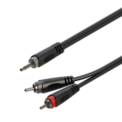 Kabel audio Jack 3.5mm stereo / 2 x RCA 3m Roxtone RAYC150L3