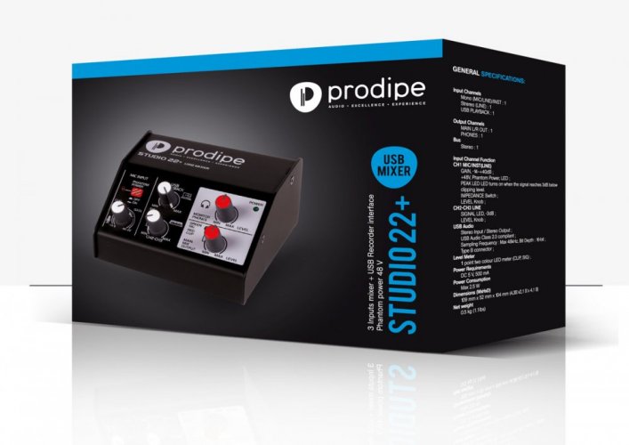 Prodipe Studio 22+ - externí zvuková karta