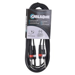CABLE4ME 2 x jack mono 6,3mm 2 x jack mono 6,3 6m - kábel