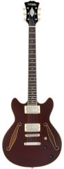 D'Angelico Excel Mini DC Tour Solid Wine elektrická kytara