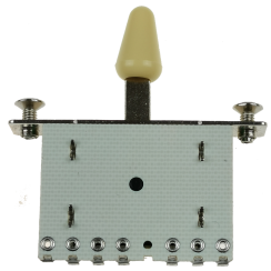 Przełącznik 5-poz. Kera Audio 5P/SQ/ST/Kremowy