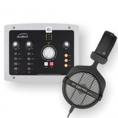 Audient iD22 + Beyerdynamic DT 990 PRO - USB zvuková karta a studiová sluchátka