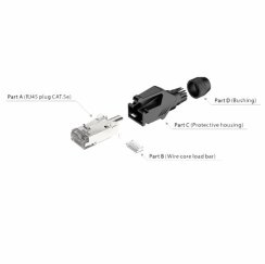 Wtyk typu RJ45 Roxtone RJ45C5E-PH