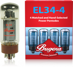 Bugera EL34-4 - Sada elektrónok do lampového zosilňovača - 4 ks.