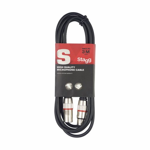 Stagg SMC3 XX RD – Mikrofónny kábel 3m