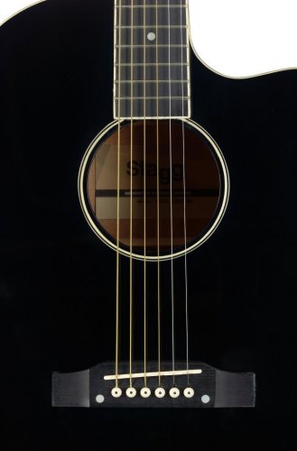 Stagg SA35 DSCE-BK  - Elektroakustická kytara