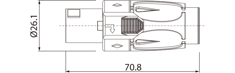 Roxtone RS4F-N-RD - červený 4-pinový reproduktorový konektor