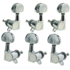 Kera Audio DSQ-GT01 - Klucze olejowe do gitary akustyczno-elektrycznej, srebrne (3+3)