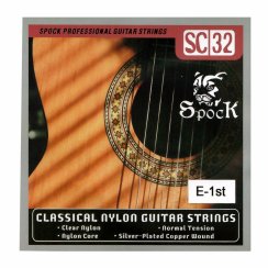 Struny pojedyncze do gitary klasycznej SPOCK 0.28/E-1st/SC32