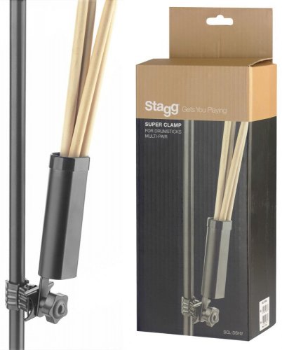 Stagg SCL-DSH2 - držiak na paličky so svorkou na stojan