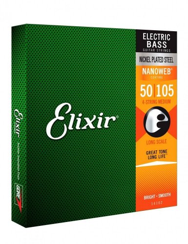Elixir 14102 Heavy 50-105 Long Scale - Struny basowe