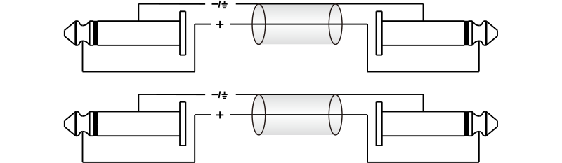 Roxtone RACC100L6 - audio kábel 2x Jack 6,3mm / 2x Jack 6,3mm 6m