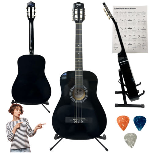 V-TONE BCG BK - klasická kytara 4/4 černá pro začátečníky