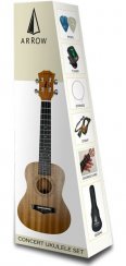 Arrow MH10 Sapele Concert Ukulele *SET* - ukulele koncerowe z zestawem akcesoriów