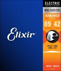Elixir 12002 Nanoweb 9-42 - Struny do gitary elektrycznej