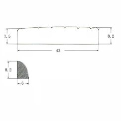 Kera Audio MPP-01 - Siodełko gryfu prożek górny gitary akustycznej (kremowy)
