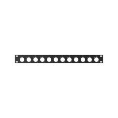 Roxtone RACK1U12 - prázdný patch panel RACK 19" 1U pro 12 zásuvek typu D