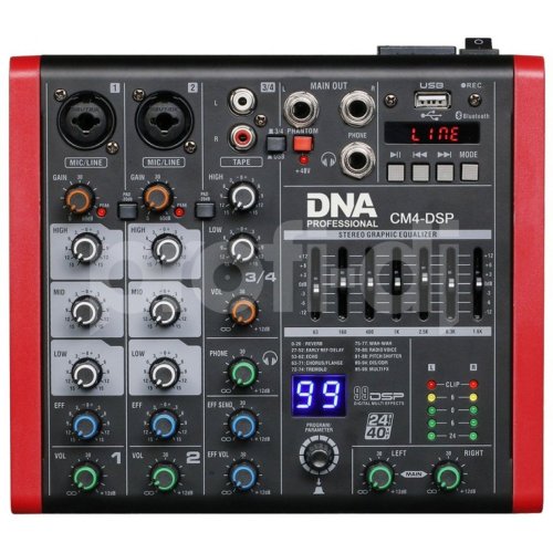 DNA CM4-DSP - USB Audio Mixer MP3 Bluetooth Phantom