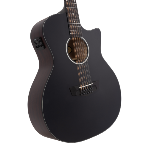 D'angelico Premier Fulton 12 LS Matte Black - elektrická gitara