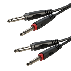 Kabel audio 2x Jack 6.3mm / 2x Jack 6.3mm 6m Roxtone RACC100L6