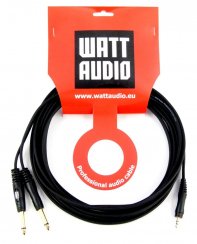Watt Audio Kabel mini Jack stereo 2x Jack mono 6m - Profesionální audio kabel