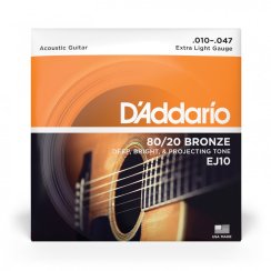 D'Addario EJ10 Bronze Extra Light - Struny pre akustickú gitaru 10-47