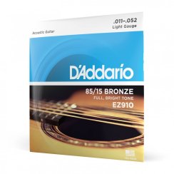 D'Addario EZ910 - struny pre akustickú gitaru, Light, 11-52