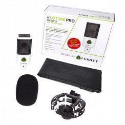 Lewitt LCT 240 PRO Value Pack White - Mikrofon pojemnościowy z koszem
