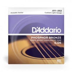 D'Addario EJ26 Phosphor Bronze Custom Light - Struny pro akustickou kytaru 11-52
