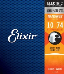 Elixir 12074 Nanoweb 10-59 - Struny pre 8-strunovú elektrickú gitaru