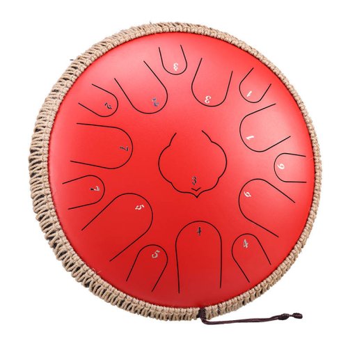 Hluru TWR15-14-Red - Tongue Drum Lotus 14" 15 tónov