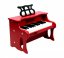 Schoenhut Table Top Piano - Digitální piano pro děti, červené