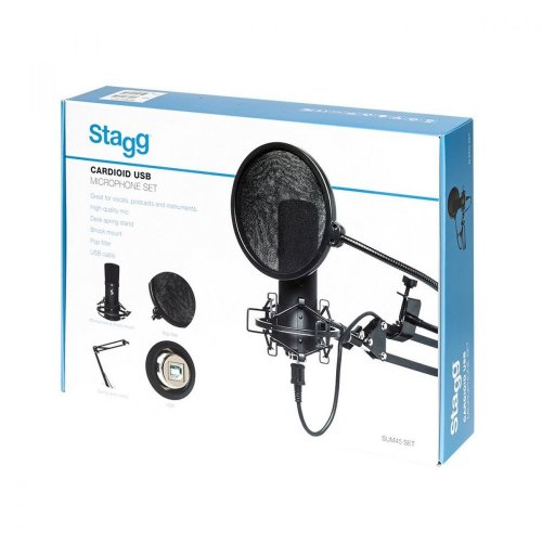 Stagg SUM45 SET -  kondenzátorový mikrofon USB