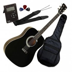 Soundsation AGPKG100BK Pack - akustická kytara s příslušenstvím