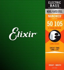Elixir 14102 Heavy 50-105 Long Scale - Struny basowe
