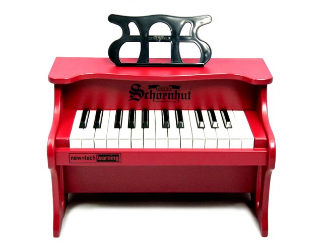 Schoenhut Table Top Piano - Digitální piano pro děti, červené