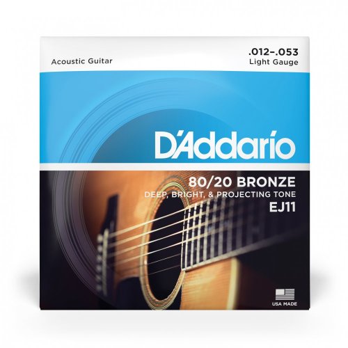 D'Addario EJ11 80/20 Bronze Light - Struny pro akustickou kytaru 12-53