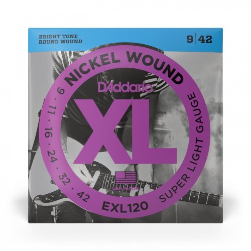 D'Addario EXL120 Nickel Wound  - Struny do gitary elektrycznej 09-42