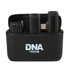 DNA ICM1 - Sada na nahrávání zvuku na smartphone, 2 bezdrátové klopové mikrofony, přijímač USB-C, adaptér Lightning