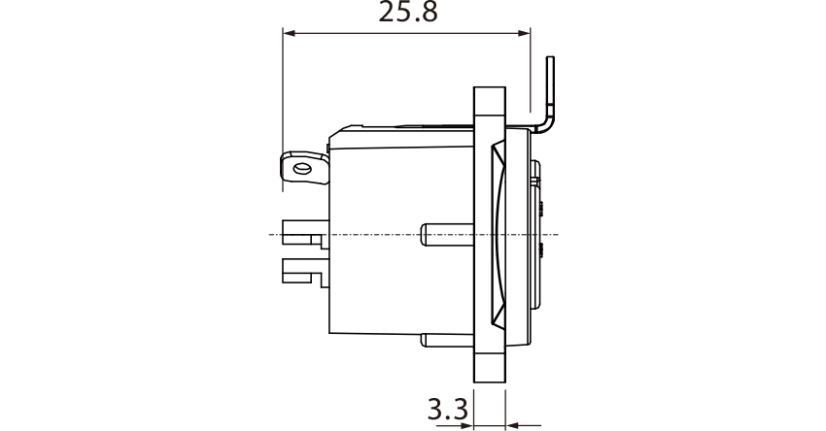 Roxtone RX3FD-BG - panelová XLR zásuvka