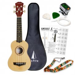 Arrow PB10 NA Soprano Natural Bright Top *SET* - zestaw ukulele