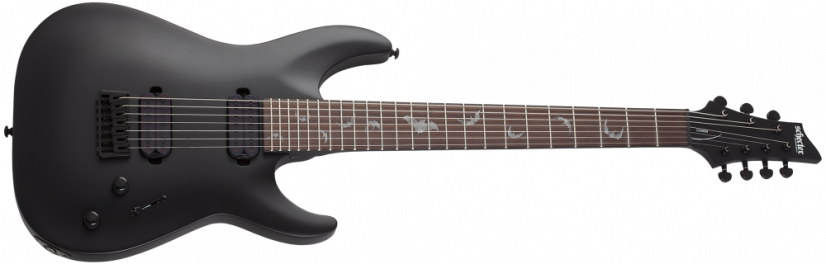 Schecter Damien-7 Satin Black - Sedmistrunná elektrická kytara