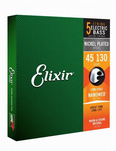 Elixir 14202 Nanoweb 45-130 - Struny do basu 5-str.